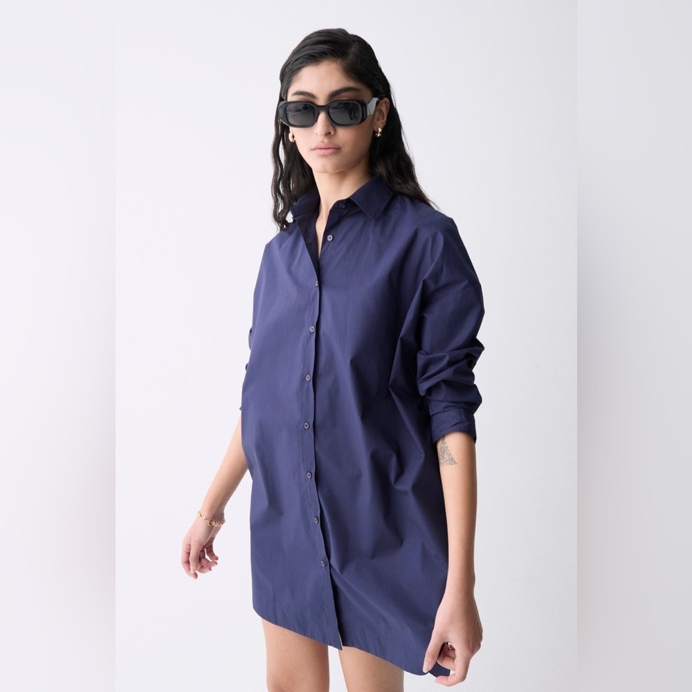 Deluc Viola Rust Button-Up Shirt Dress size S